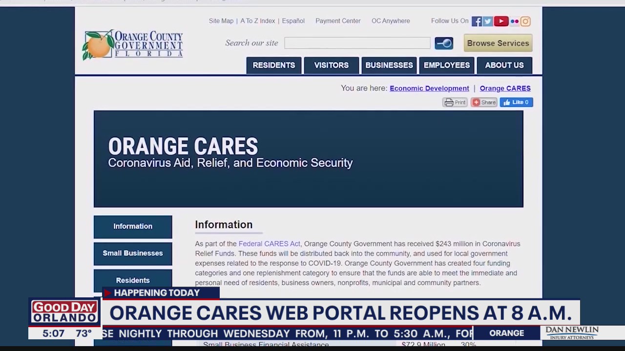 Orange County to reopen CARES portal