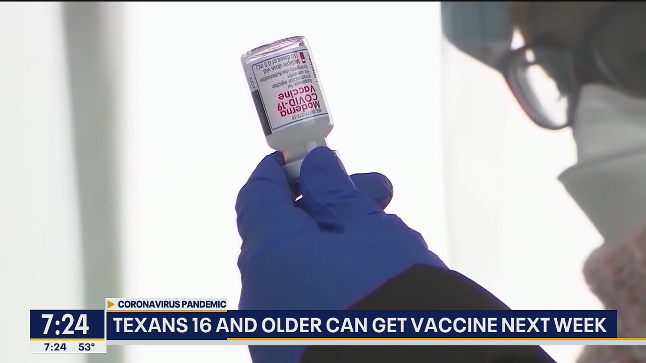 Vaccines available to all adults in Texas starting Monday