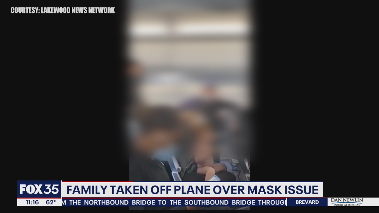 Family taken off plane over mask issue, airline says