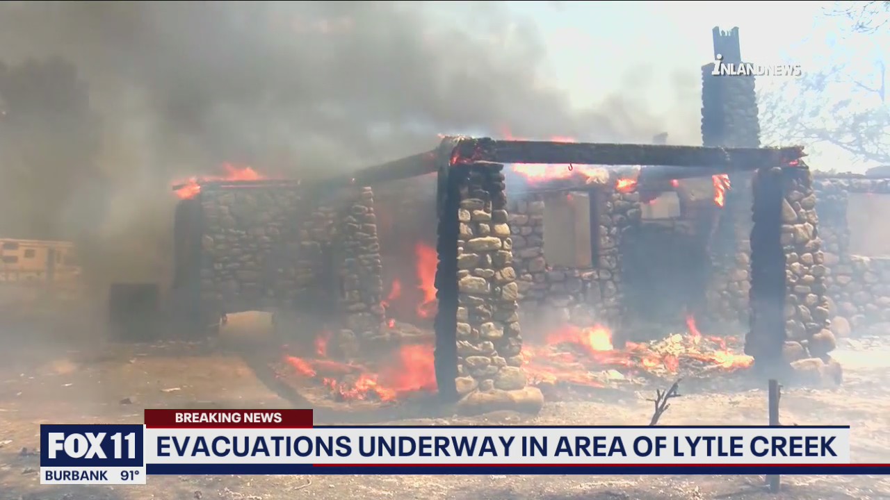Elderly woman loses house to wildfire burning near Fontana