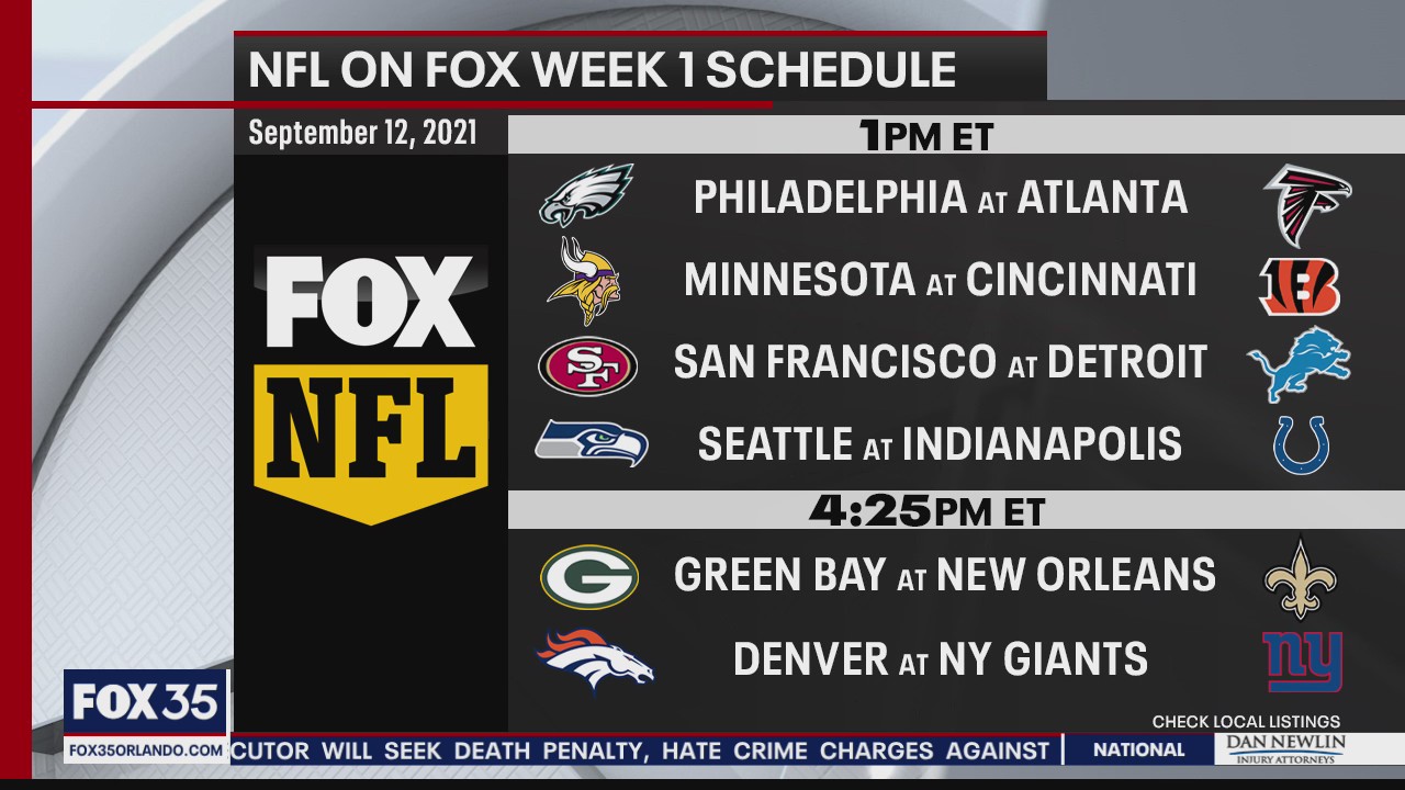 NFL on FOX: Week 1 schedule