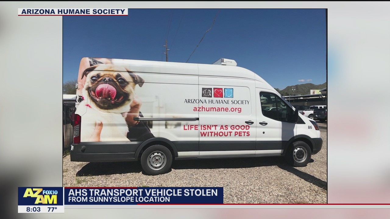 Arizona Humane Society transport van stolen by suspect