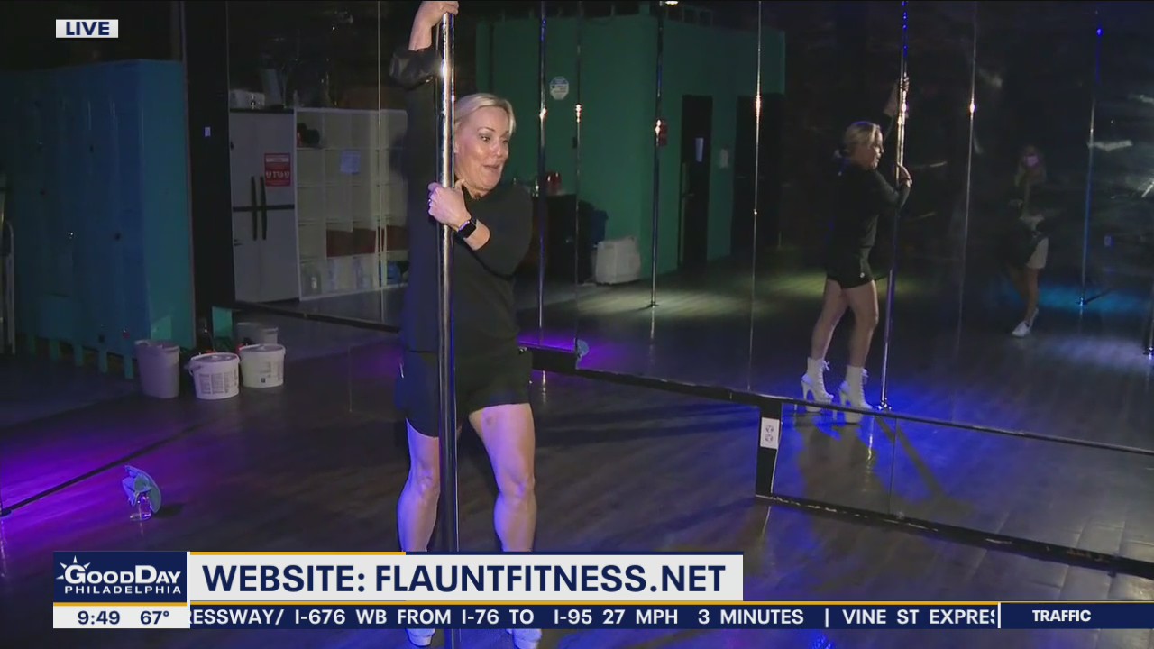 Jenn tries a pole dance workout at Flaunt Fitness