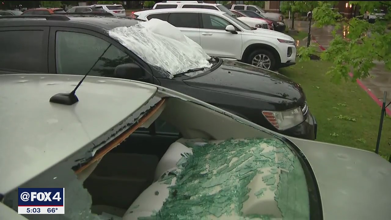 Hail damages cars, homes in North Texas