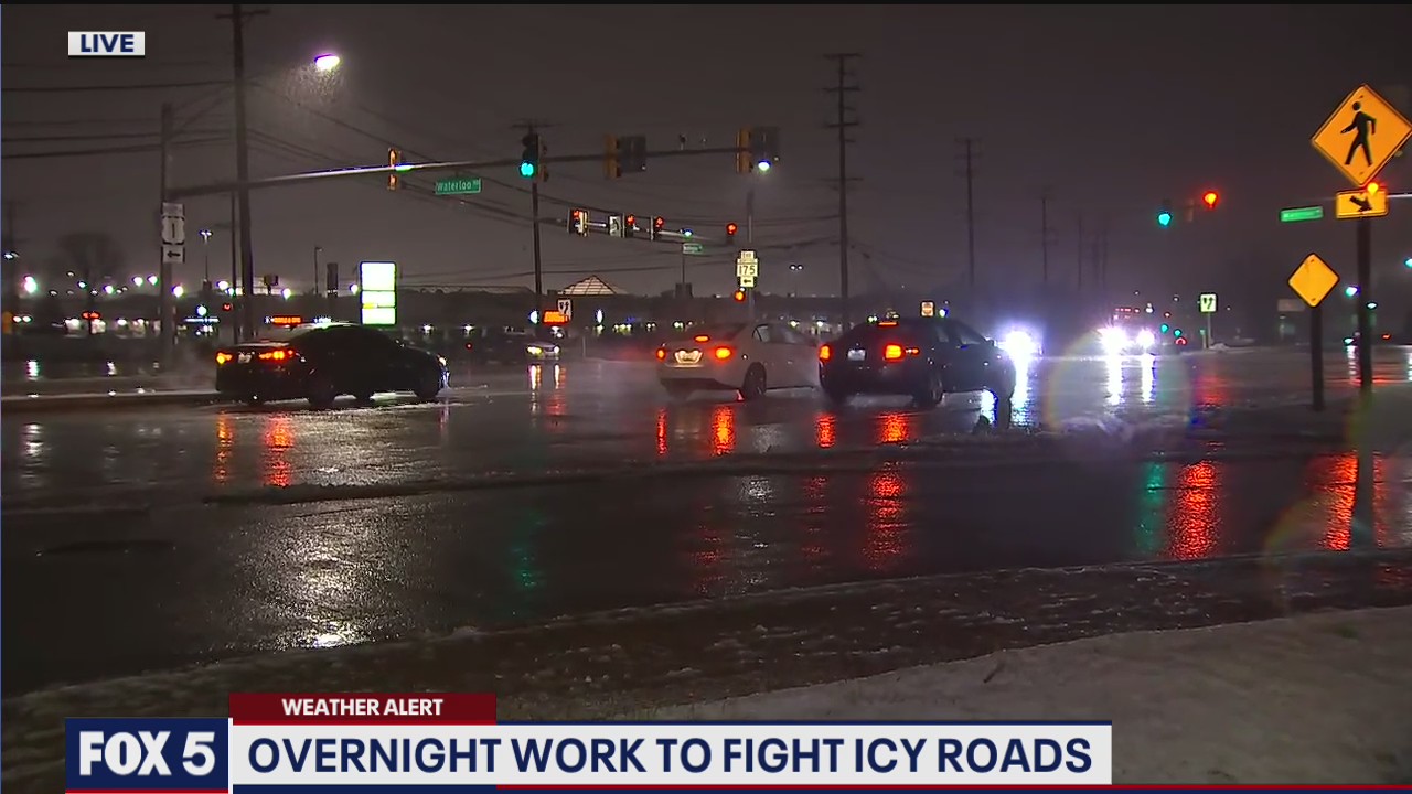 Overnight work to fight icy roads