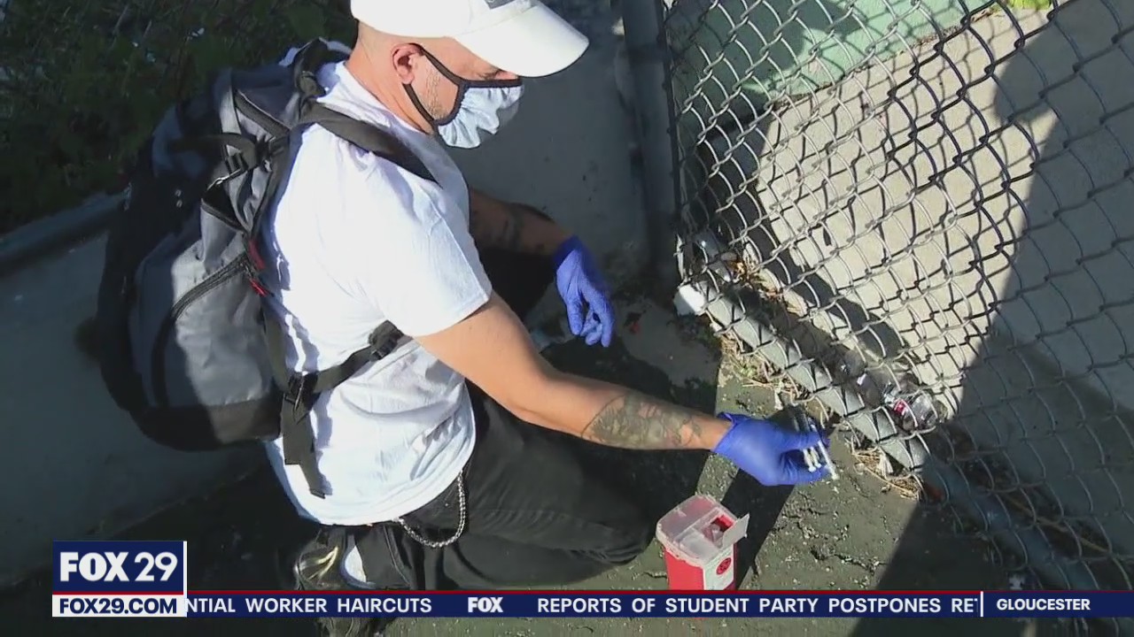 North Philly man cleans city parks and playgrounds of drug needles to help keep kids safe