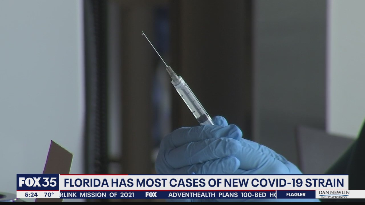 Florida has most cases of new COVID-19 strain
