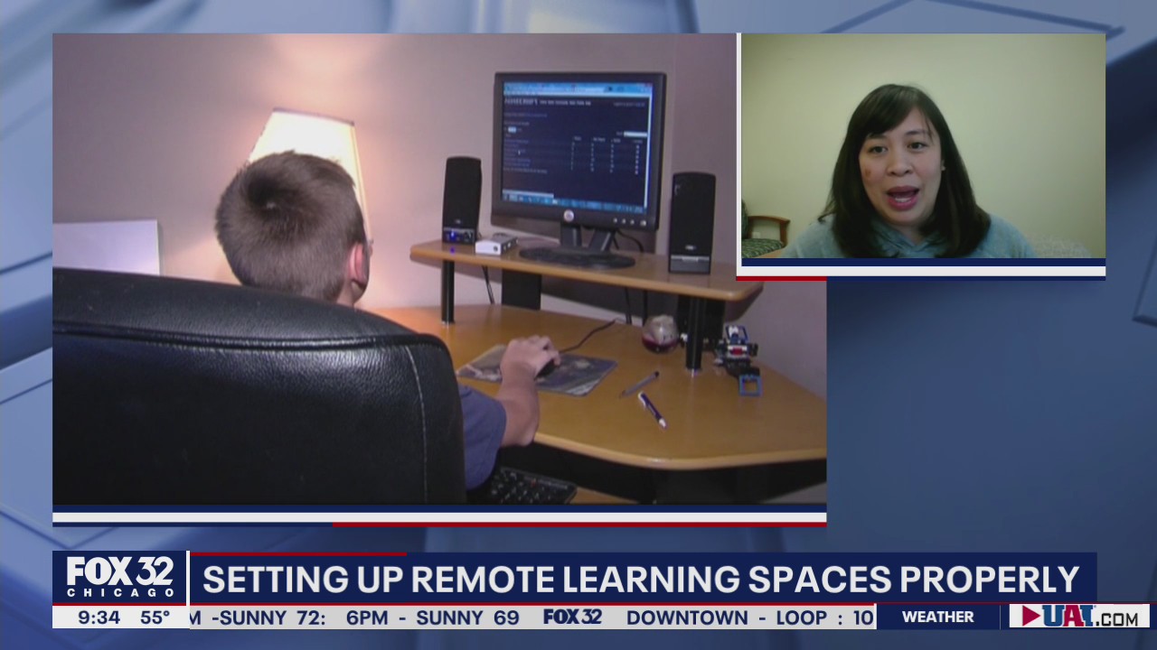 Setting up ergonomic remote learning spaces