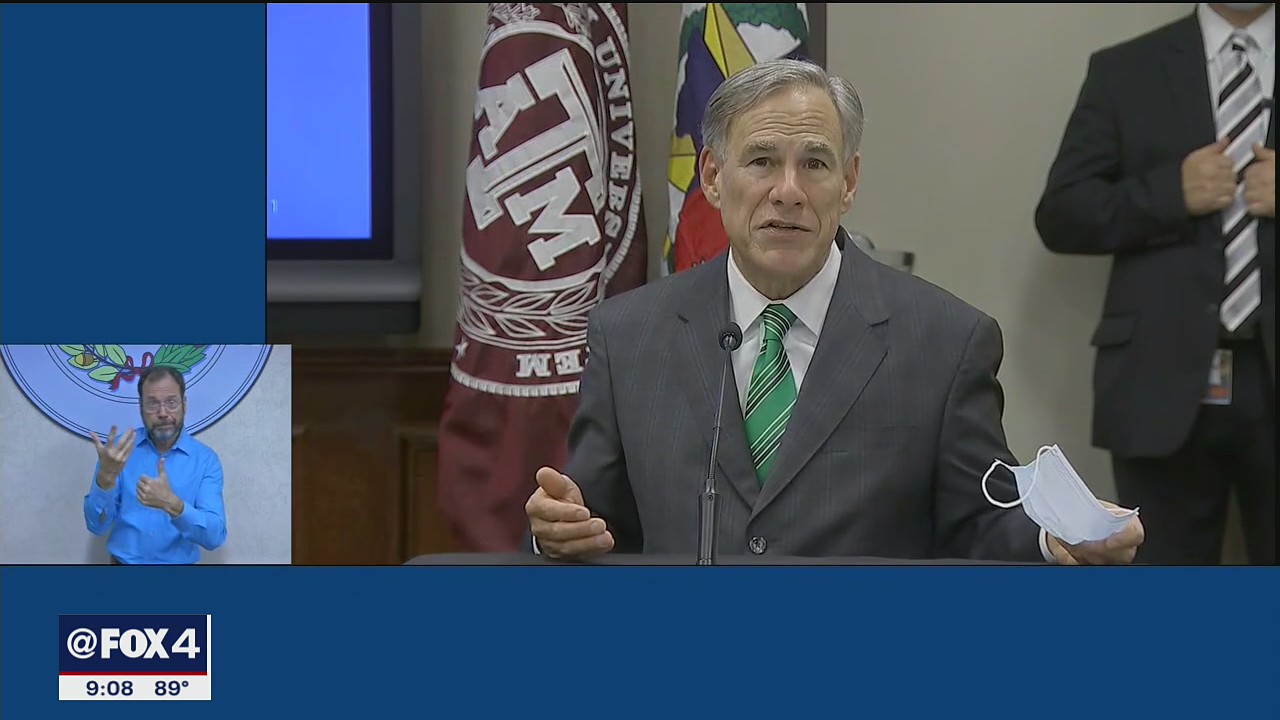 Abbott says plenty of hospital beds available for COVID-19 patients as Texas mayors ask for mask requirements