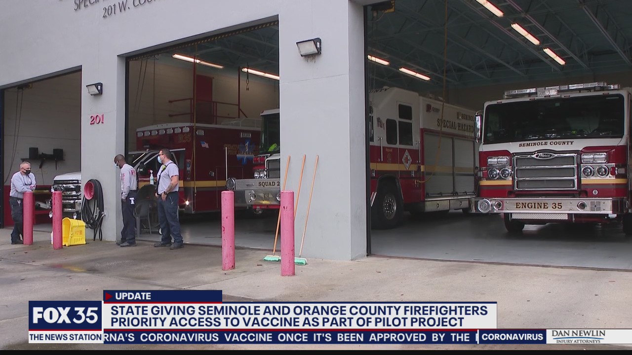 State giving Seminole, Orange County firefighters priority access to COVID-19 vaccine