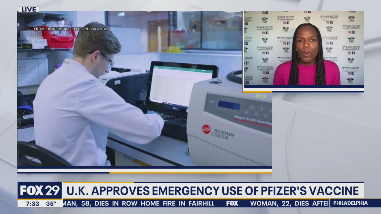 U.K. approves of emergency use of Pfizer's coronavirus vaccine