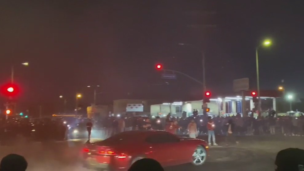 Multiple spectators hurt in SoCal illegal street takeovers