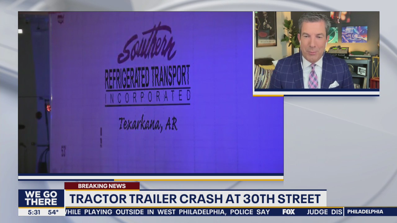 Tractor trailer crashes at 30th street
