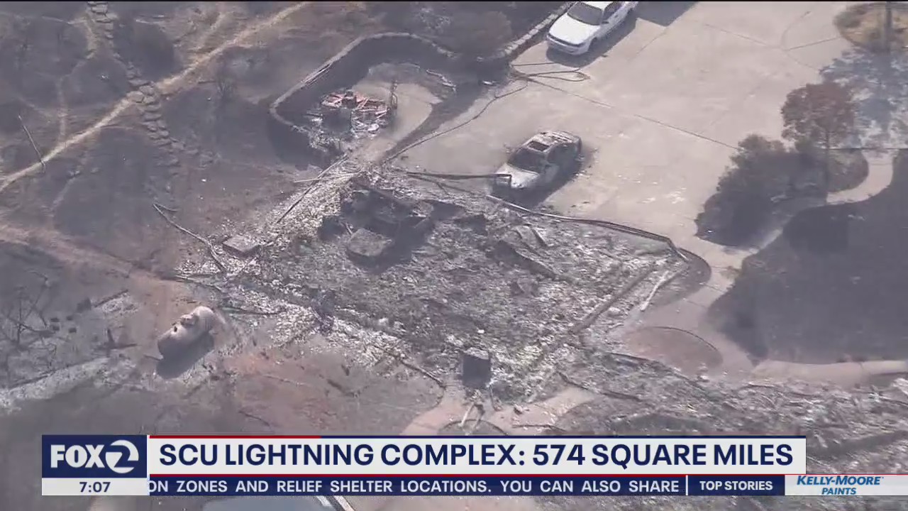 SCU fires burns 574 square miles