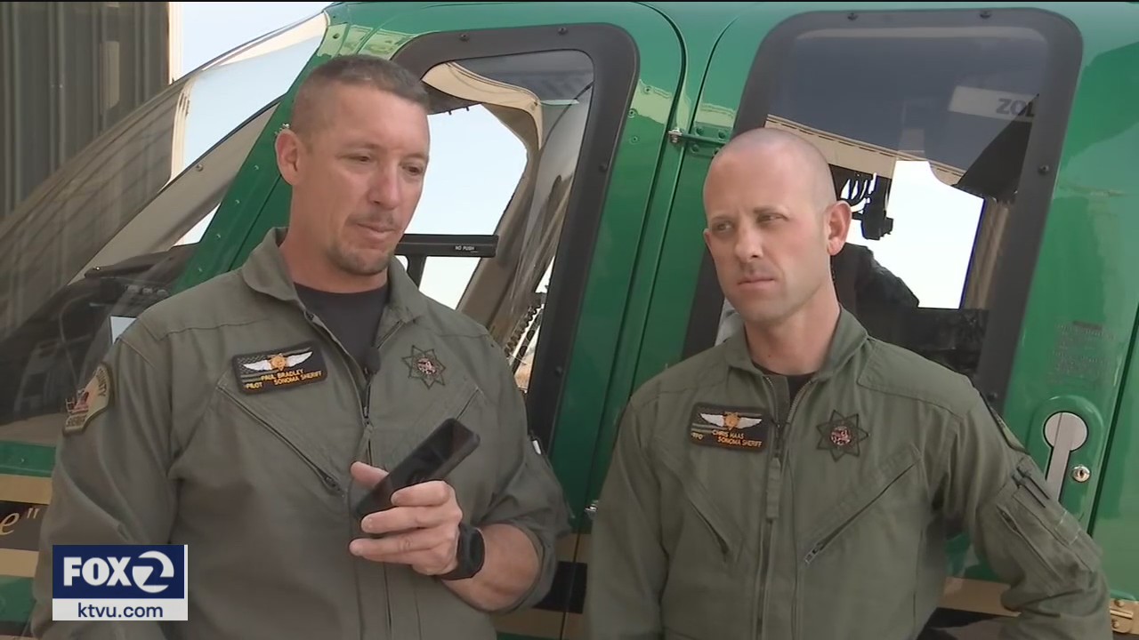 Pilots describe daring aerial rescue of trapped Marin County firefighters