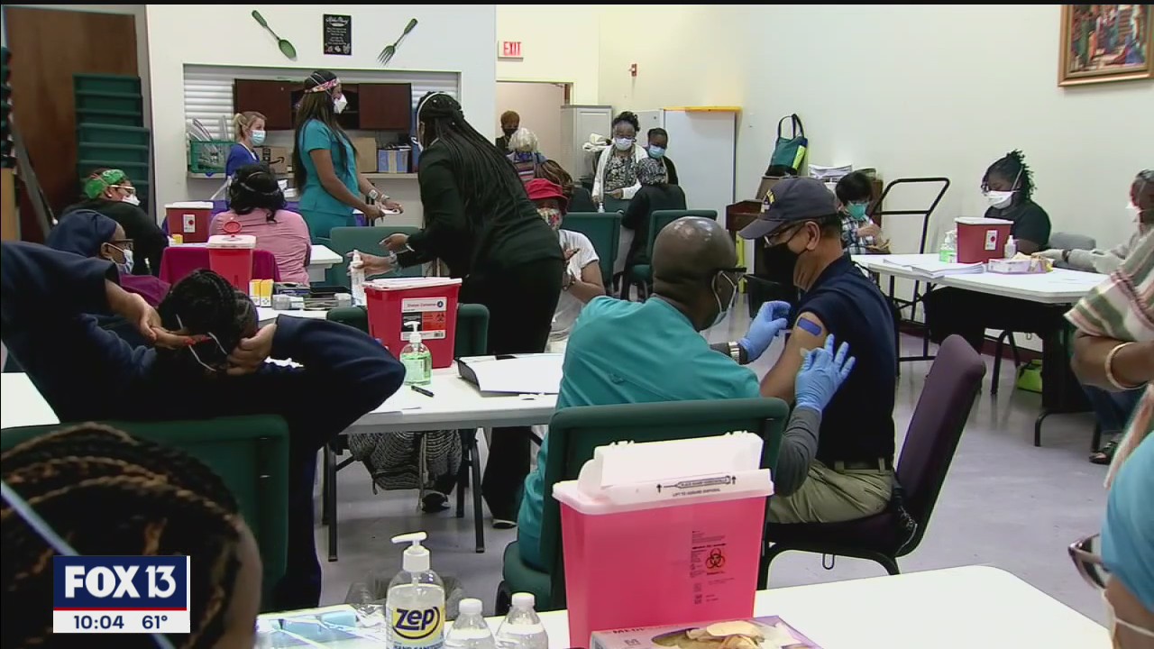 COVID-19 vaccination clinic at St. Pete church