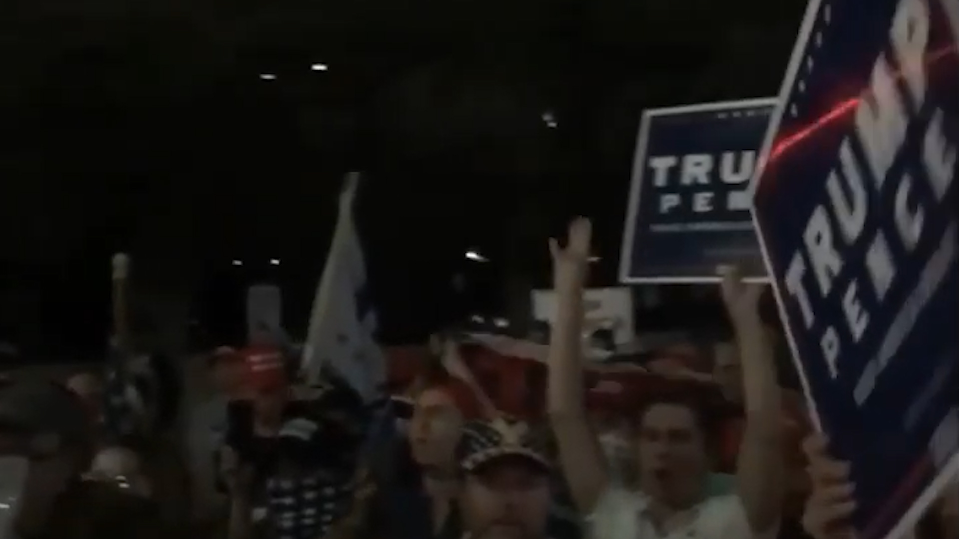 Trump supporters outside ballot counting office