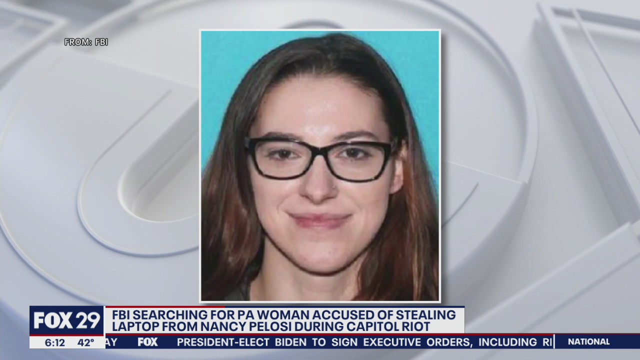 Pennsylvania woman accused of laptop theft from Pelosi's office amid riot
