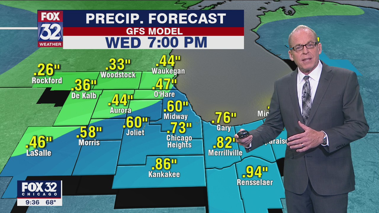 10 p.m. forecast for Chicagoland on July 11