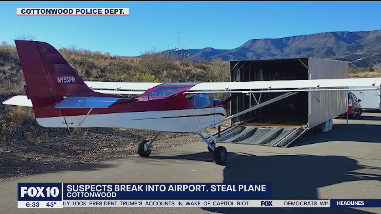 Suspects break into Arizona airport, steal plane