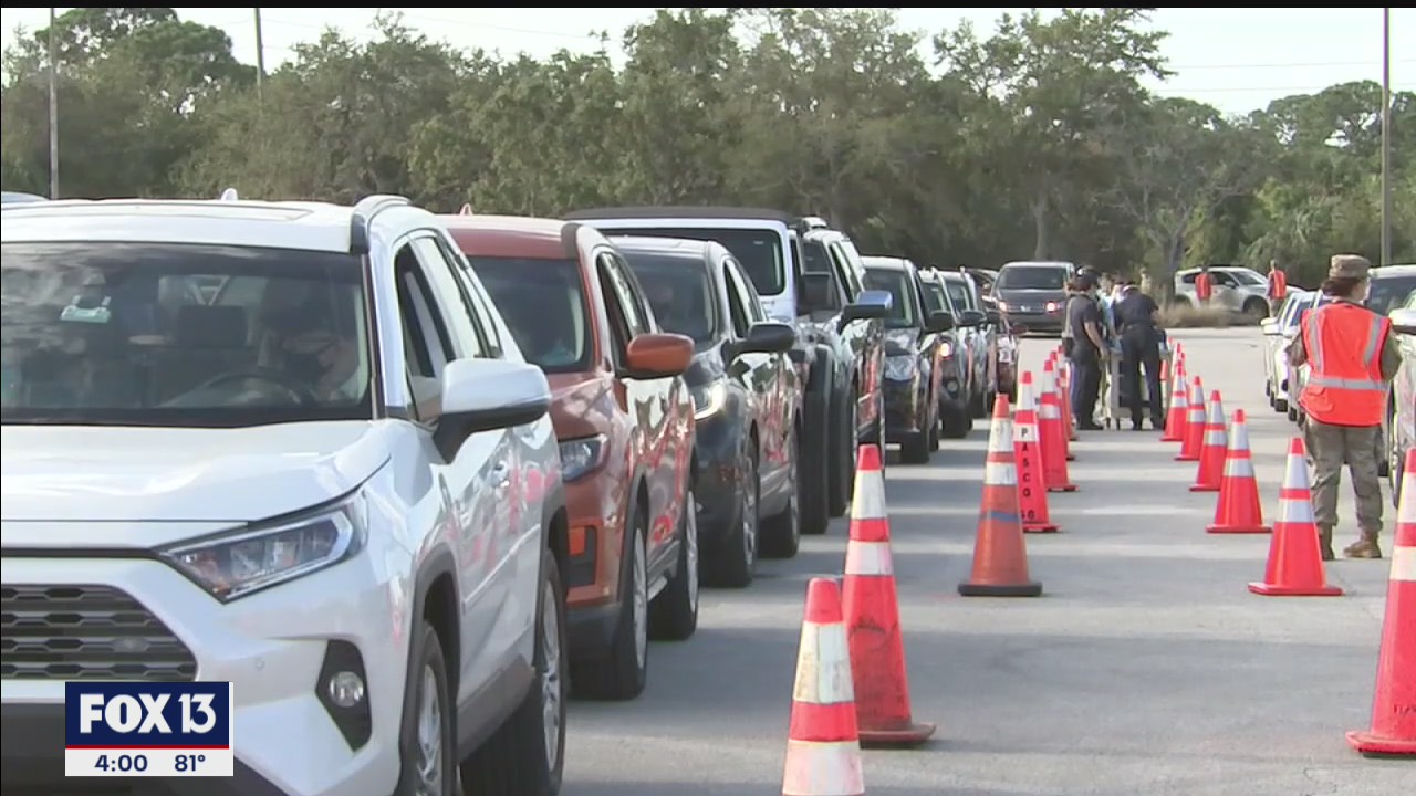 Pasco County completes first day of drive-thru vaccinations
