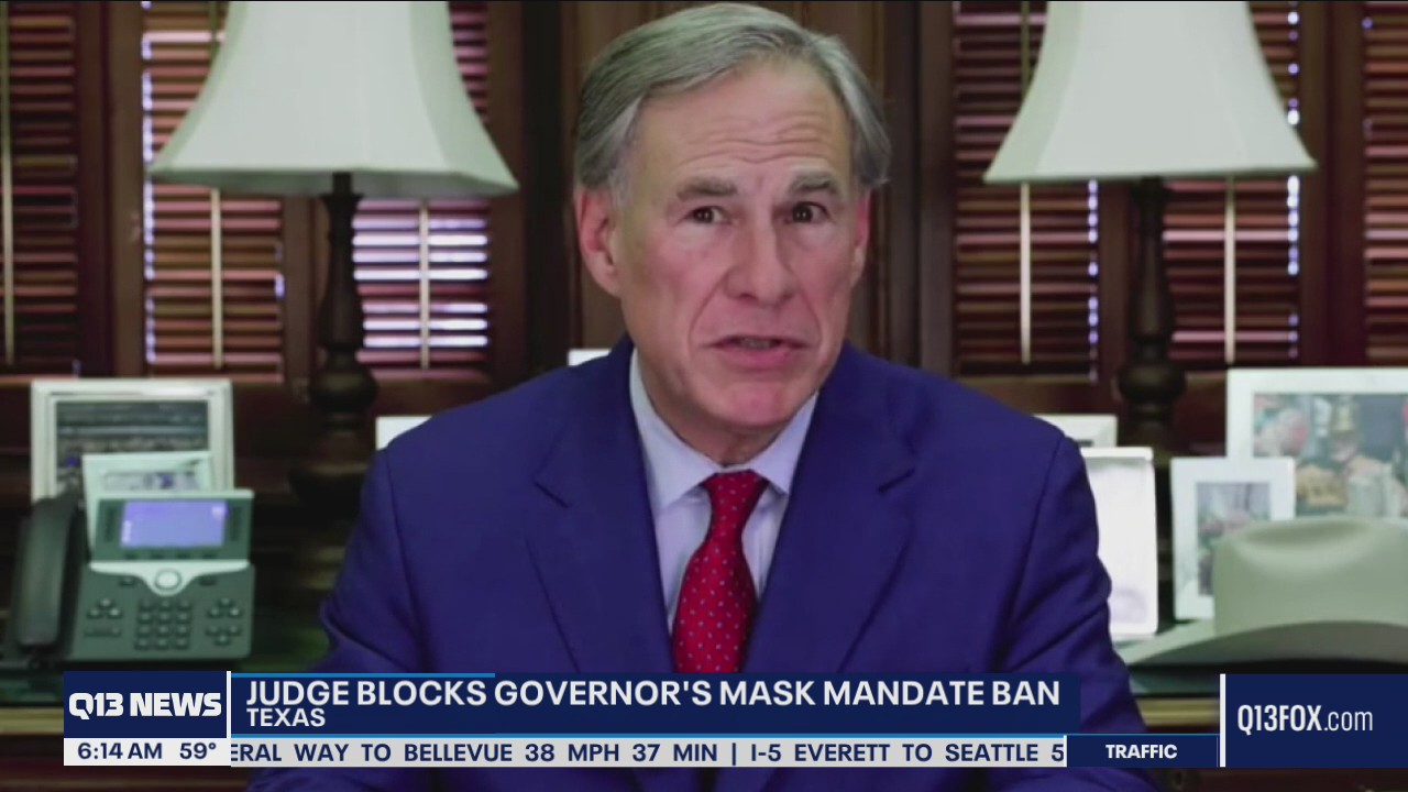 Judge blocks Texas governor's mask mandate ban