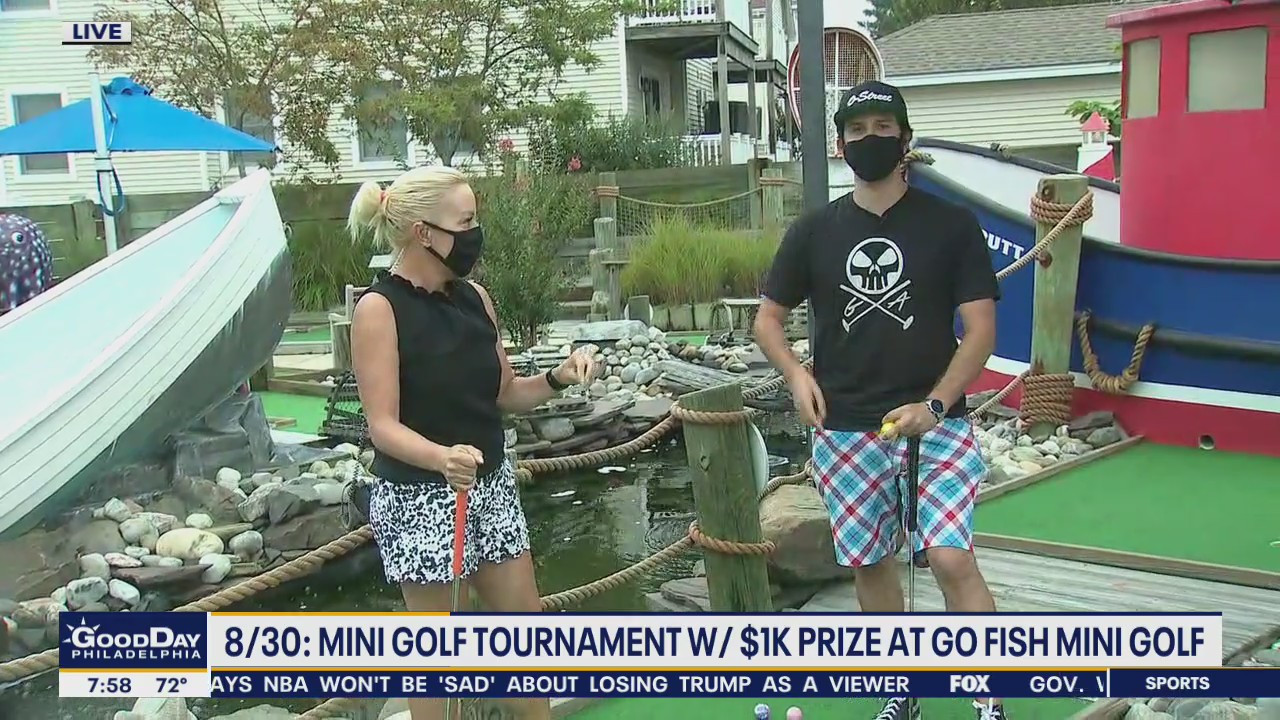 Extreme mini golfer promotes mini golf tournament in Avalon