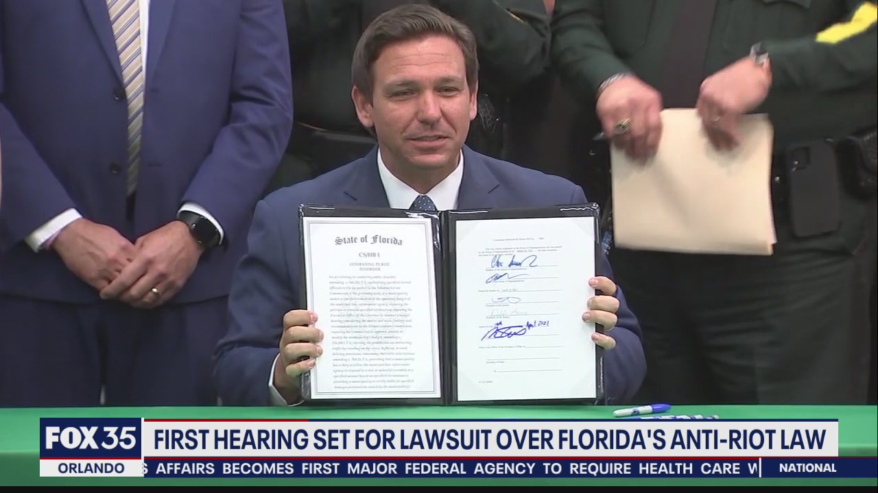 First hearing set for lawsuit challenging Florida's 'anti riot' law