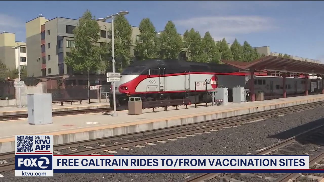 Free Caltrain rides to and from vaccination sites