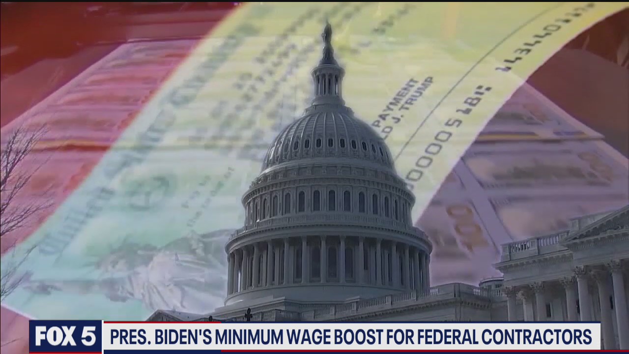Biden signs $15 minimum wage for federal contract workers