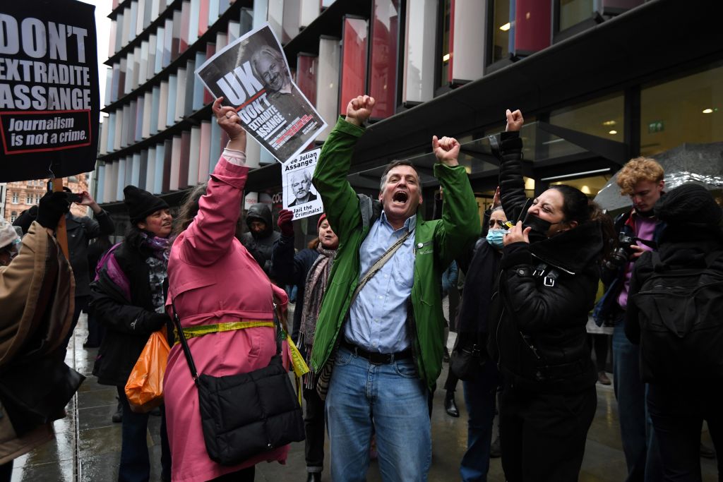 Assange supporters celebrate as British court rejects extradition to US