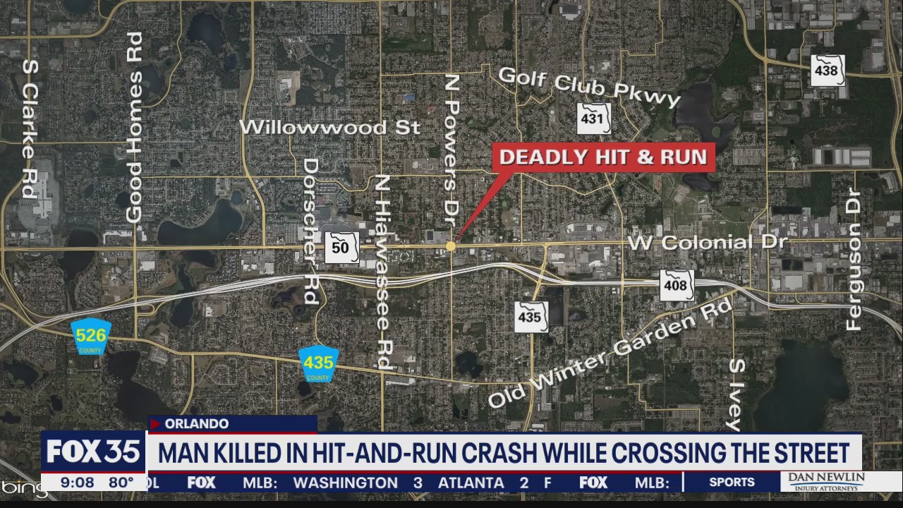 Man killed in hit and run crash while crossing street, FHP says