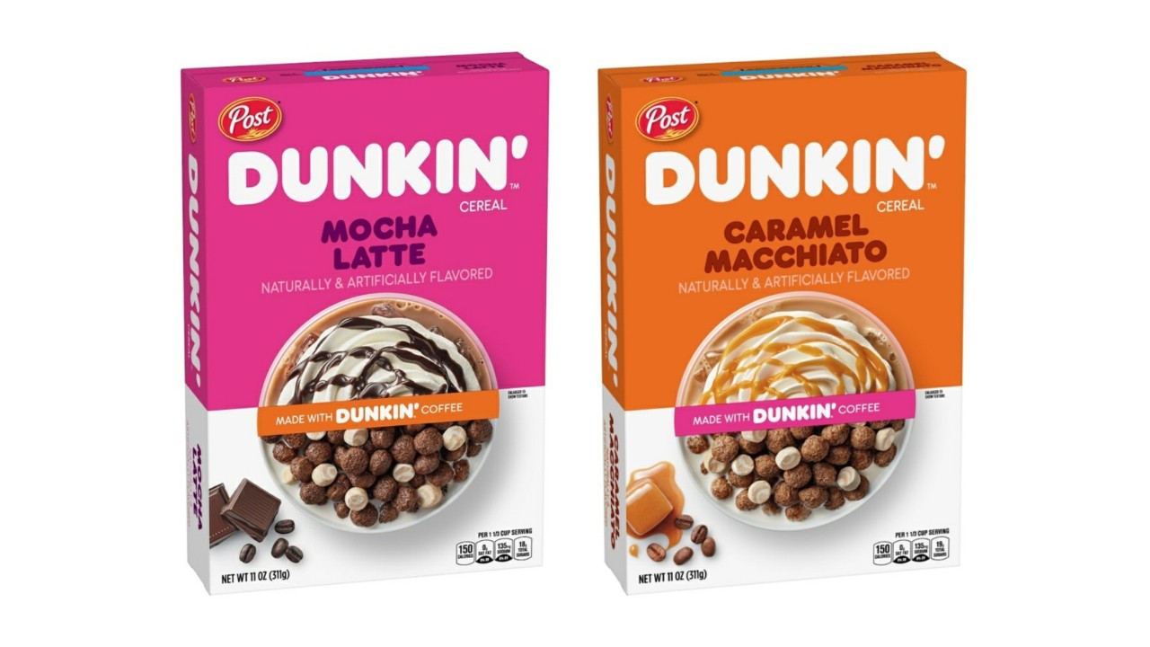 2020 video: Dunkin', Post introduce coffee-flavored cereal