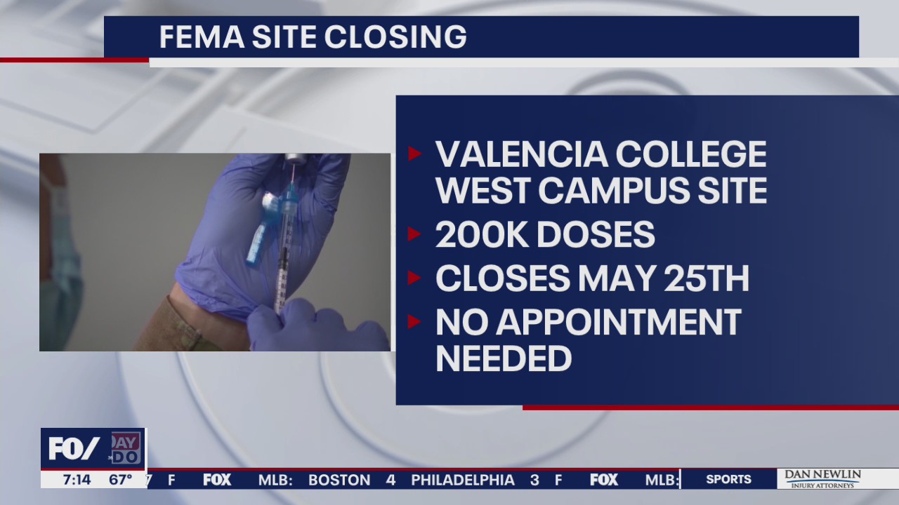 Only days remain to get a dose at the Orlando FEMA vaccine site