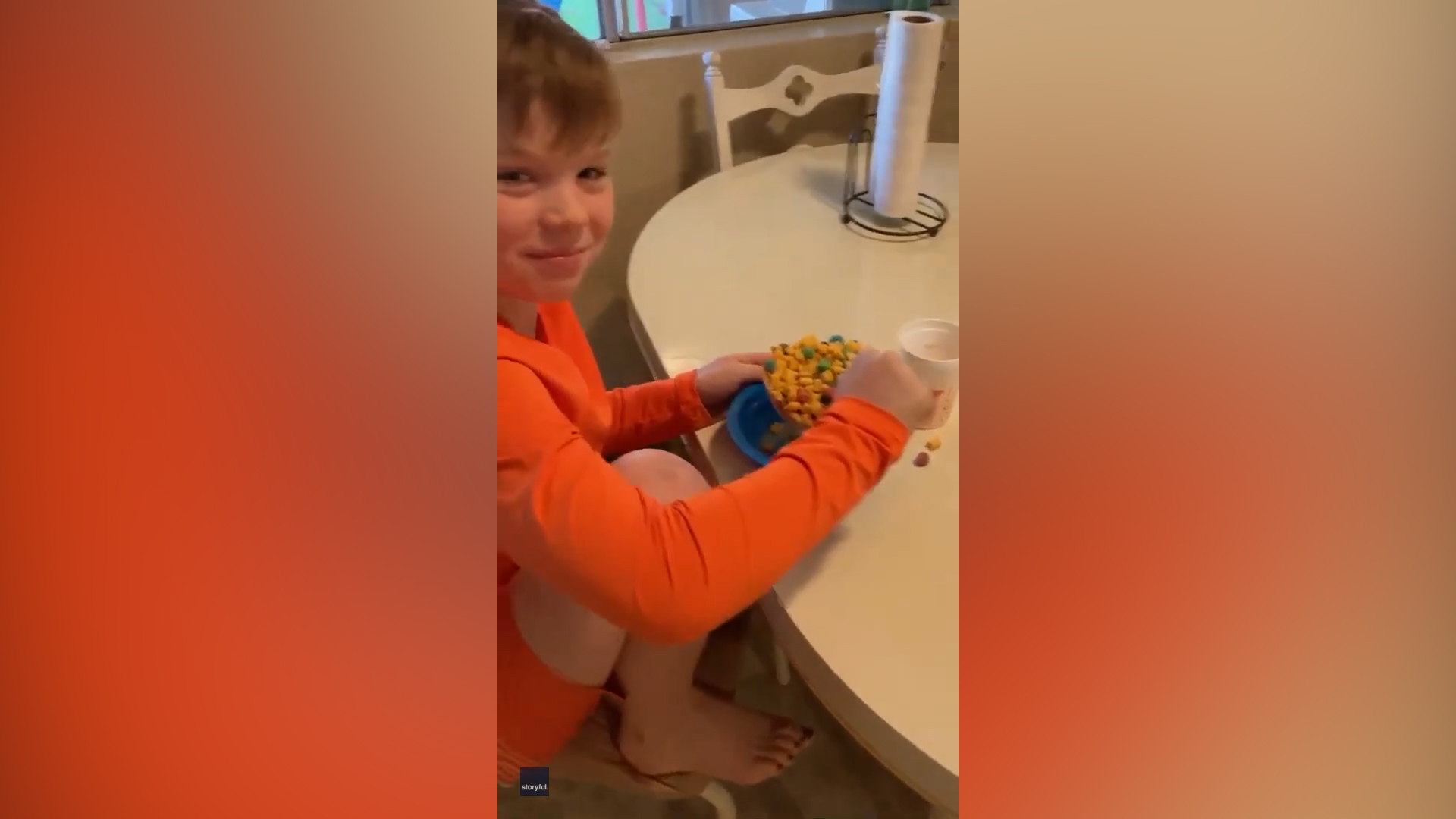 Mom pranks kids with frozen cereal and juice