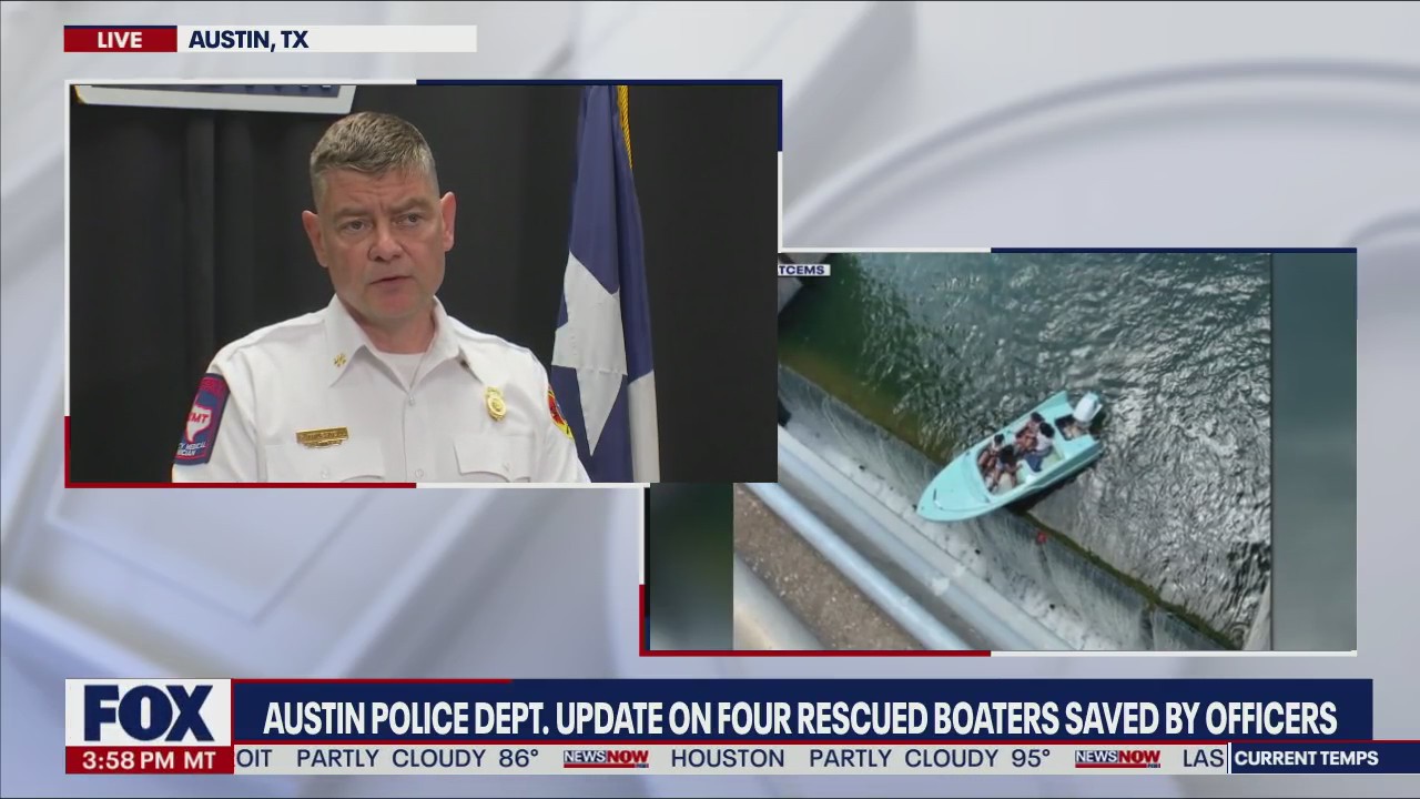 Austin lake rescue: Officers save women from boat hanging over the edge of a dam