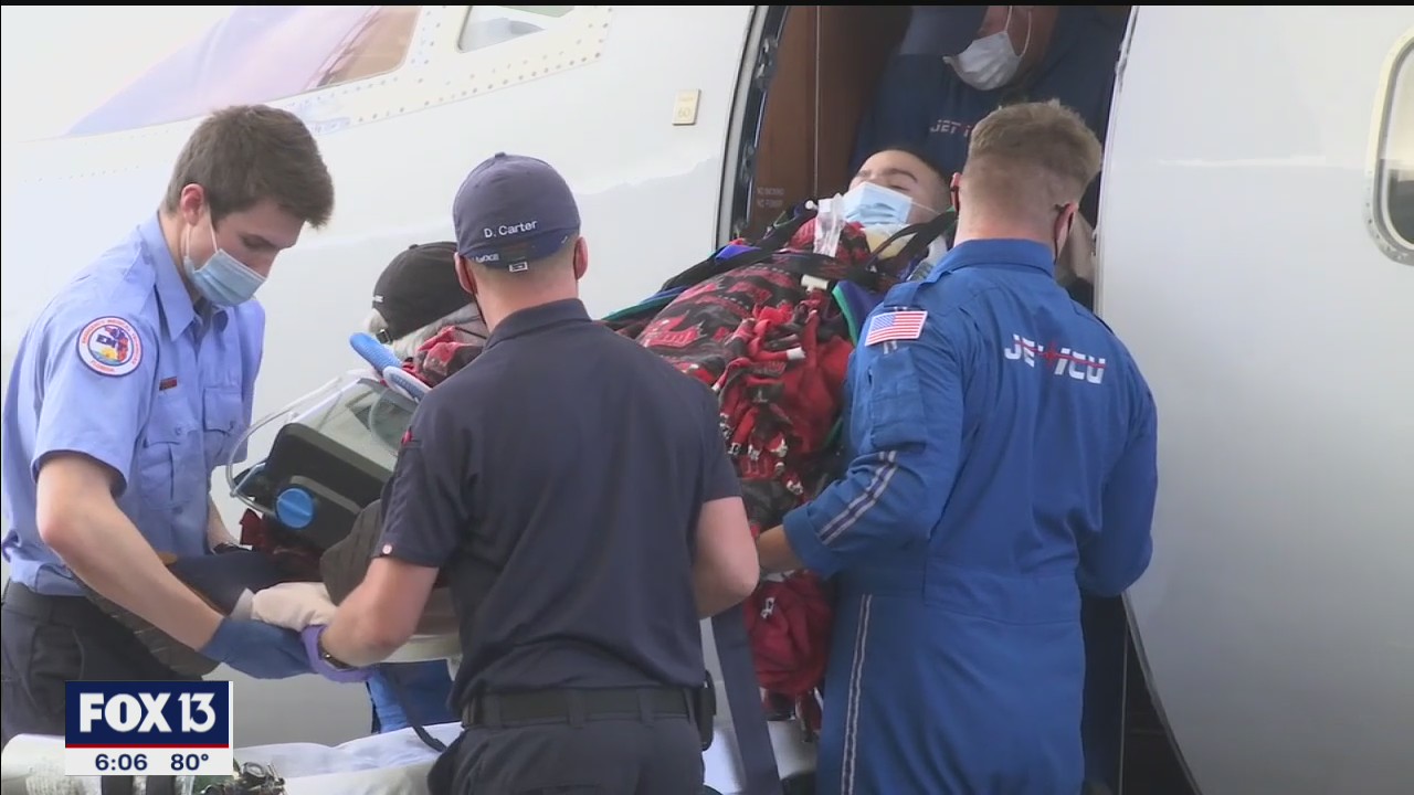 Nurse paralyzed after COVID flown home