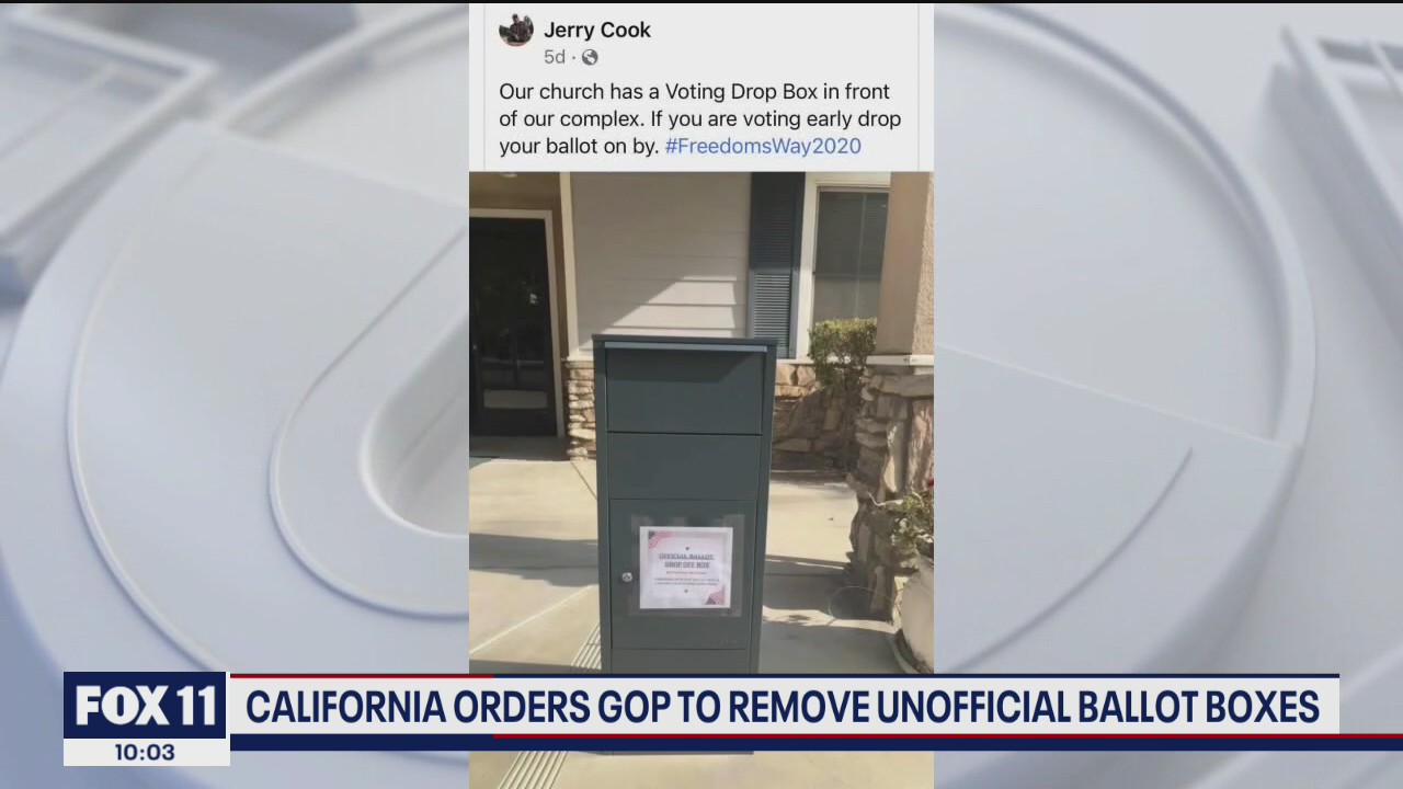 California orders GOP to remove unofficial ballot boxes