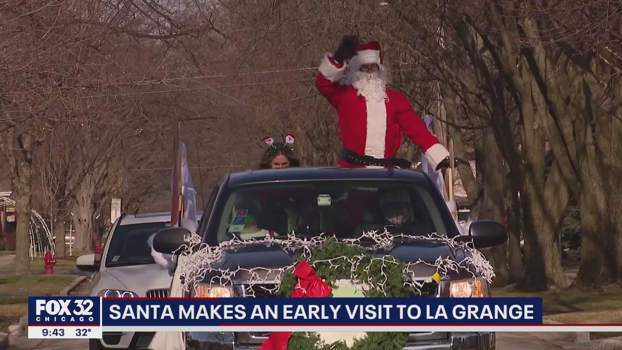 Santa makes early visit in suburban Chicago