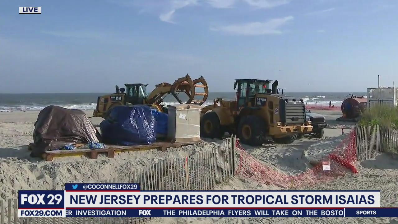 Jersey shore preps for Tropical Storm Isaias