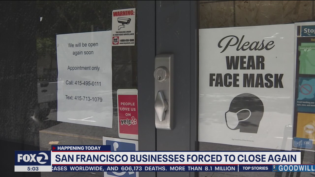 San Francisco businesses forced to close again