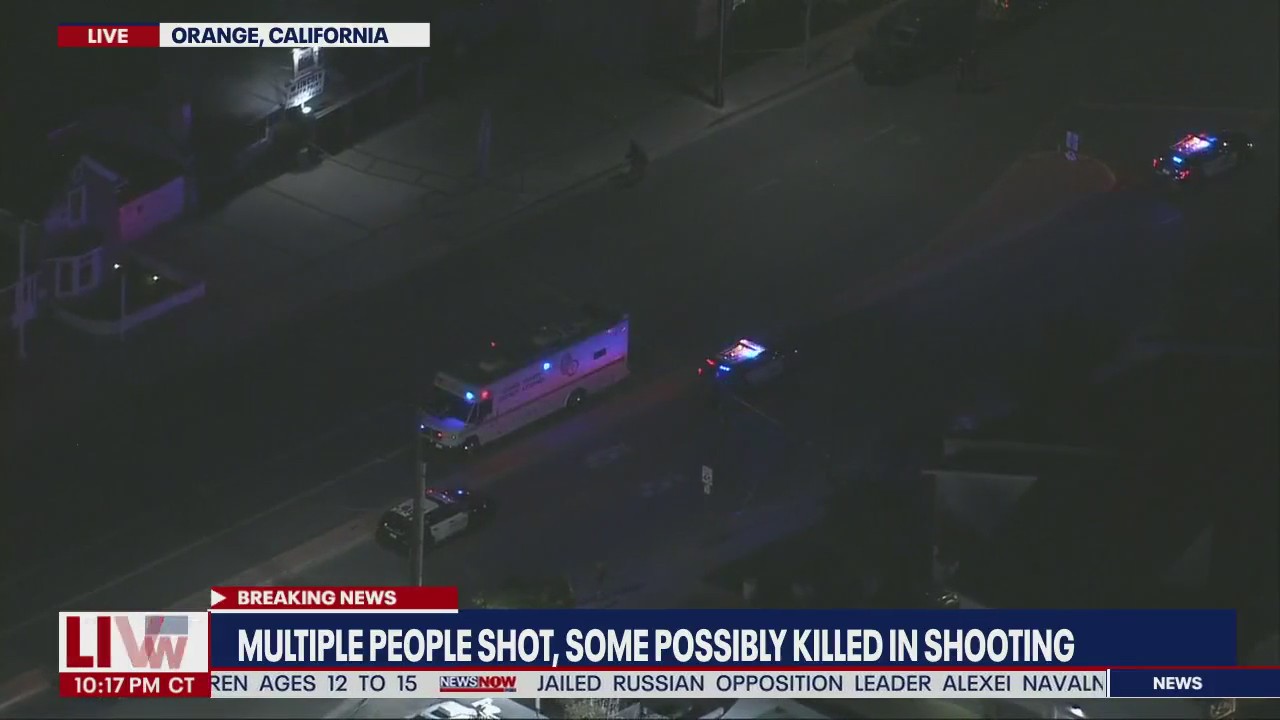 Multiple shot, including child at office building in Orange, CA