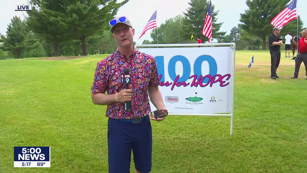 FOX 9's Ian Leonard takes part in 100 Holes for HOPE charity event