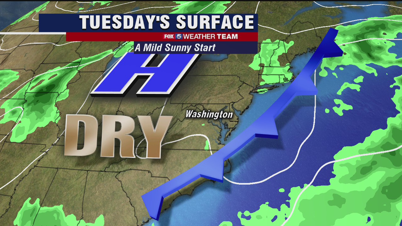 FOX 5 Weather forecast for Tuesday, July 14