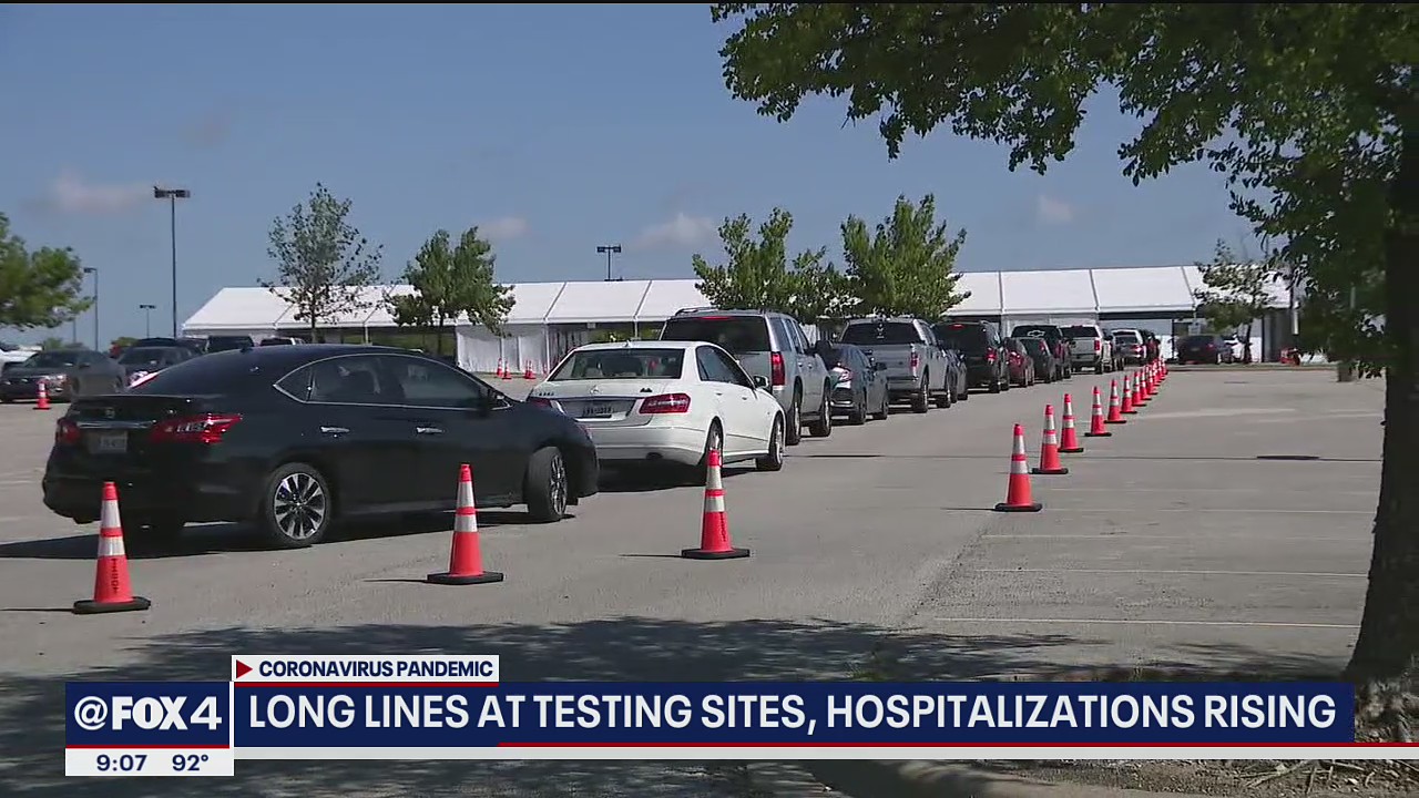 Latest COVID-19 surge brings back long lines at Dallas County testing sites