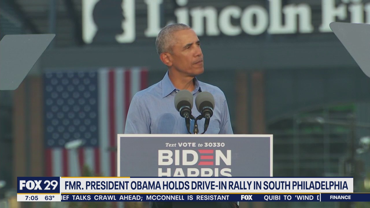 Barack Obama stumps for Biden in Philadelphia