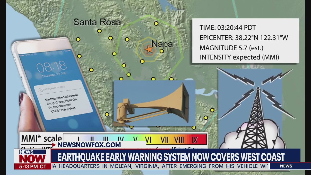 Earthquake Early Warning System Now Covers West Coast