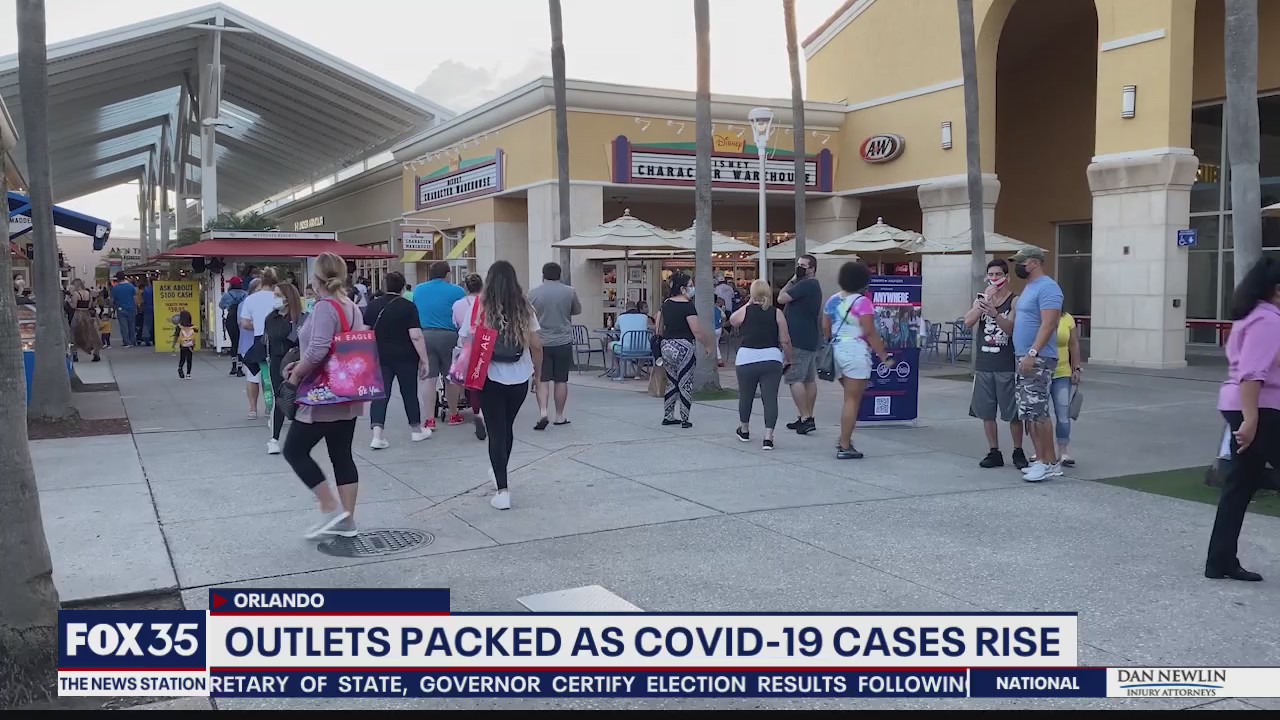 Orlando outlet stores packed as COVID-19 cases rise