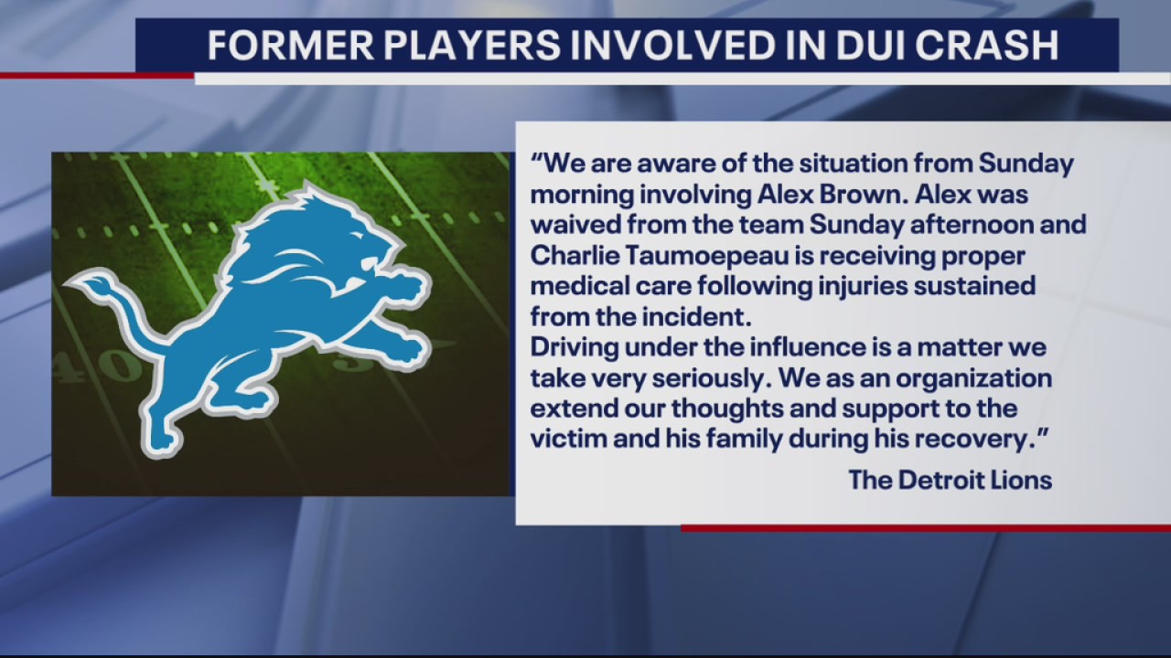 Former Detroit Lion charged in drunk driving freeway crash, leaving 2 injured