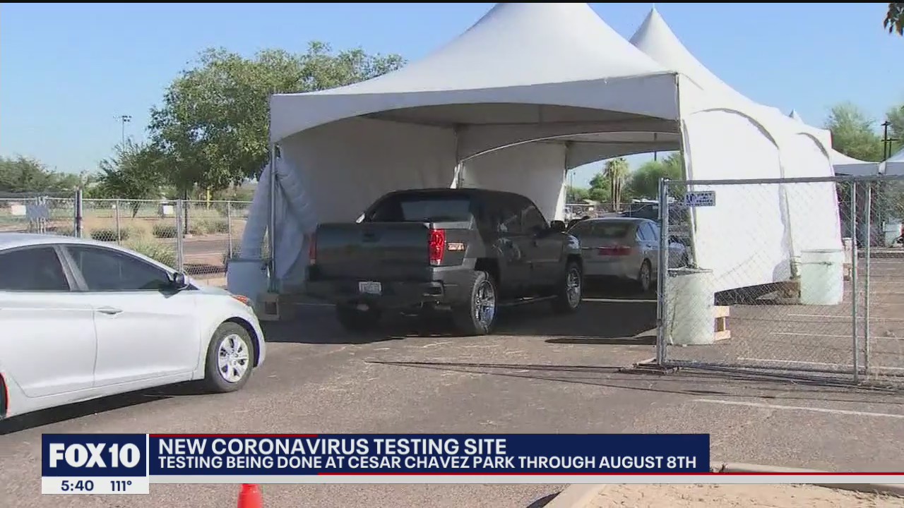 Free drive-thru COVID-19 testing available at Cesar Chavez Park in South Phoenix